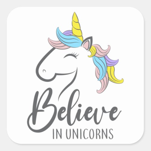Kindergarten Magical Unicorn Gift T_Shirt Square Sticker