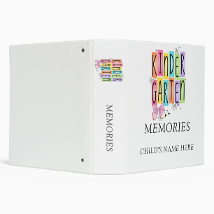 Kindergarten Memories Custom Child's Name Binder