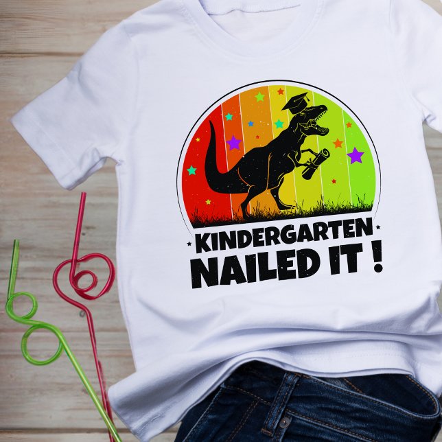 Kindergarten "Nailed It!" T-Rex Dino Child's T-Shirt (Creator Uploaded)