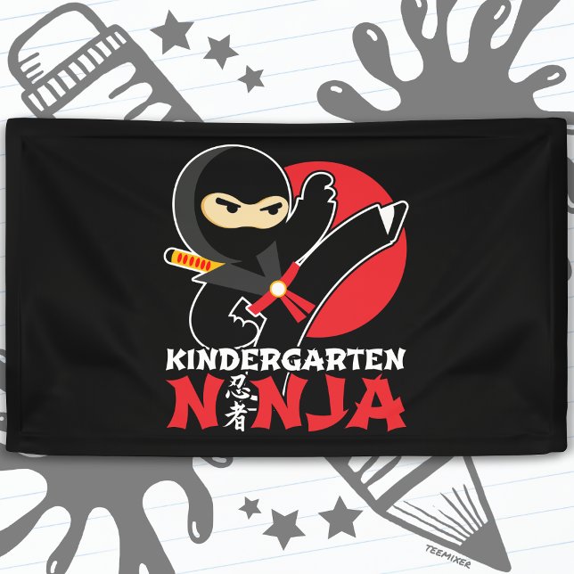 Kindergarten Ninja Kick First Day Back To School Banner (Creator Uploaded)