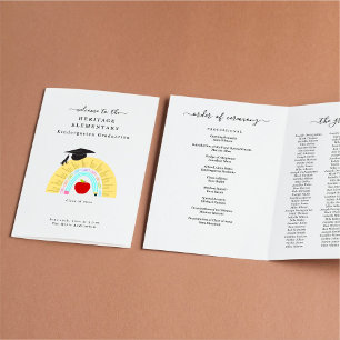 Kindergarten Preschool Graduation Program (3 col.) Flyer