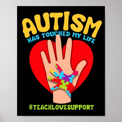 Kindergarten Preschool  Teacher Autism Has Touched Poster