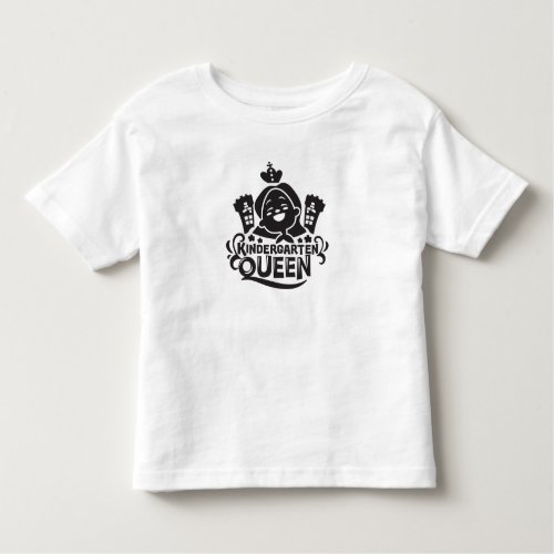 Kindergarten Queen Cute Kids Girly Slogan Toddler T_shirt