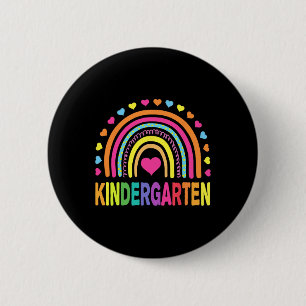 Kindergarten Rainbow Girls Boys Teacher Team Kinde Button