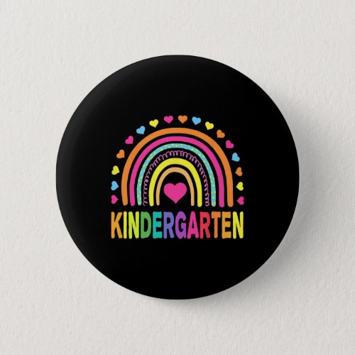 Kindergarten Rainbow Girls Boys Teacher Team Kinde Button