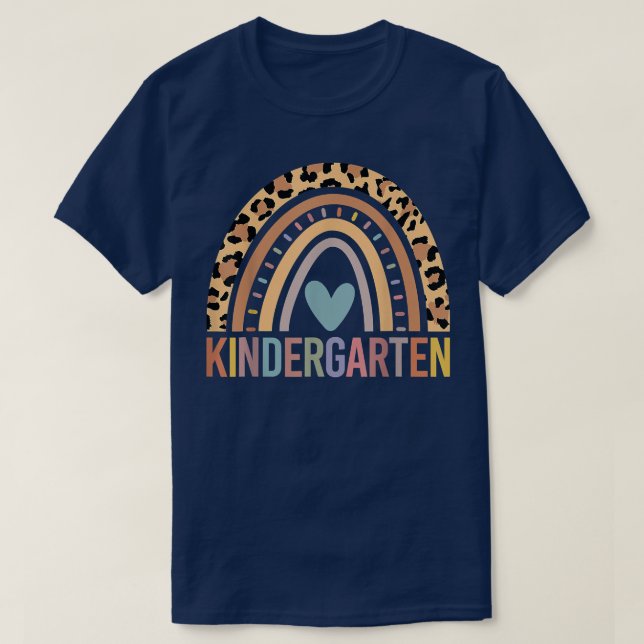 Kindergarten Rainbow Girls Boys Teacher Team Kinde T-Shirt (Design Front)
