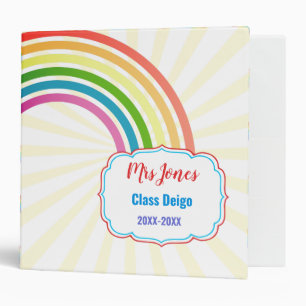 kindergarten rainbow teacher nursery preschool 3 ring binder