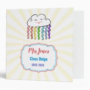 kindergarten rainbow teacher nursery preschool 3 ring binder