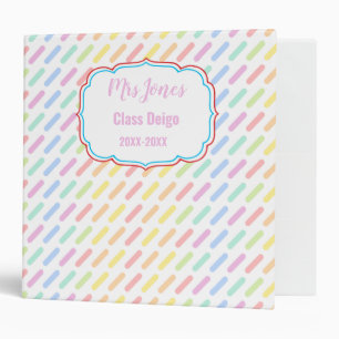 kindergarten rainbow teacher nursery preschool 3 ring binder
