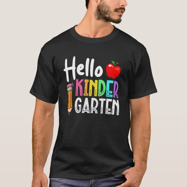 Kindergarten Retro teacher Welcome Back To School  T-Shirt (Front)