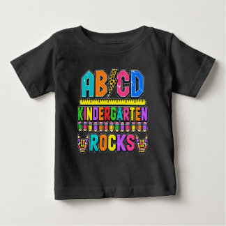 Kindergarten Rocks ABC Pencil School Back to Schoo Baby T-Shirt