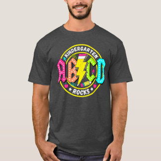 Kindergarten Rocks ABCD Back to School Funny Rocke T-Shirt