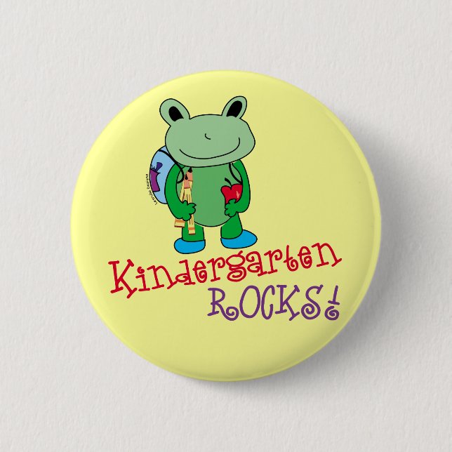 Kindergarten Rocks Button (Front)