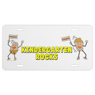 Kindergarten Rocks License Plate