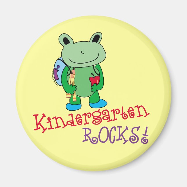Kindergarten Rocks Magnet (Front)