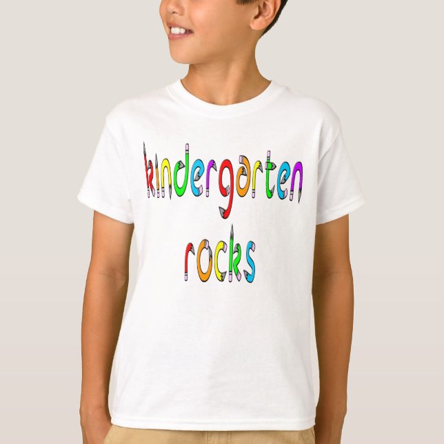 Kindergarten Rocks - Pencil Kids T-Shirts (Front)