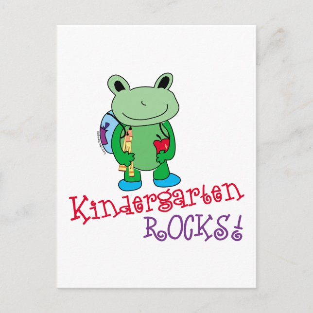 Kindergarten Rocks Postcard (Front)