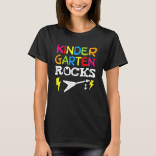 Kindergarten Rocks Preschooler Back To School Chal T-Shirt