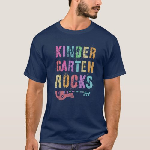 Kindergarten Rocks Student Teacher Rockstar Team R T_Shirt