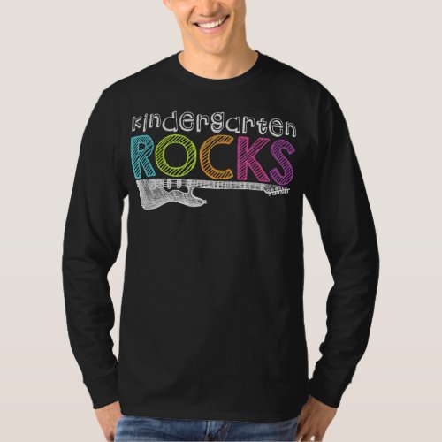 Kindergarten Rocks With Guitar Back To School T_Shirt