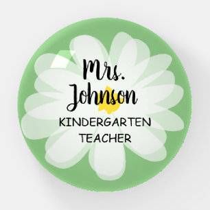 Kindergarten school teacher dome flower desk paperweight