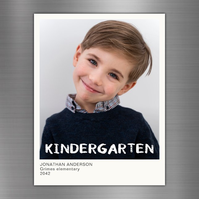 Kindergarten School Year Keepsake Photo Magnet (Creator Uploaded)