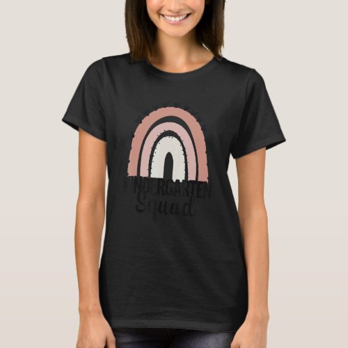 Kindergarten Squad Back To School Boho Rainbow Tea T-Shirt