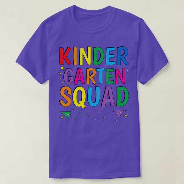 Kindergarten Squad Back To School Preschool PreK T-Shirt (Design Front)