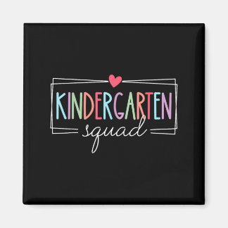 Kindergarten Squad Back To School Teacher Kids Magnet