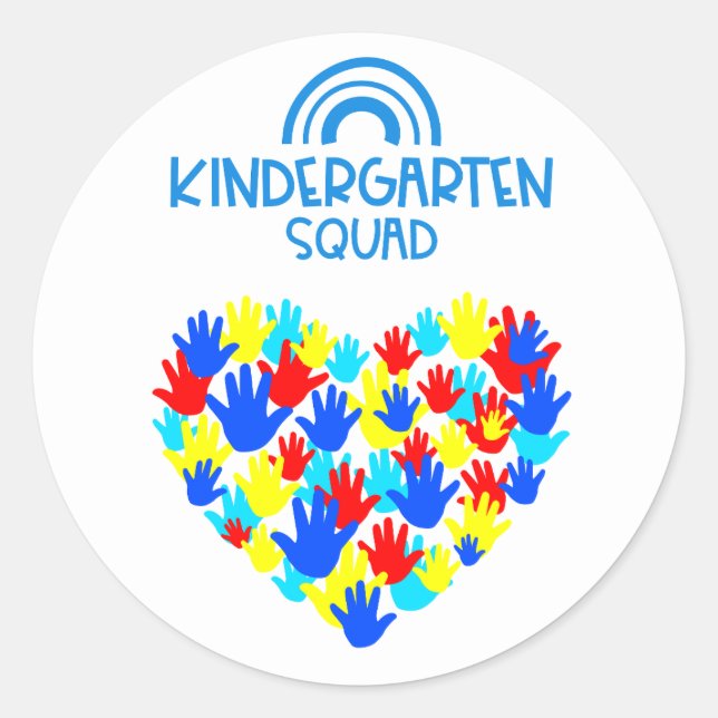 Kindergarten Squad  Classic Round Sticker (Front)