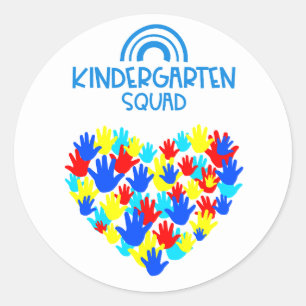 Kindergarten Squad  Classic Round Sticker
