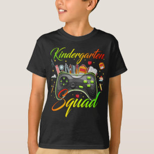 Kindergarten Squad Gamer Back To School First Day  T-Shirt