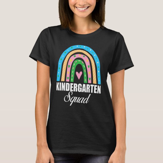 Kindergarten Squad Kinder Colorful Kindergarten T-Shirt (Front)