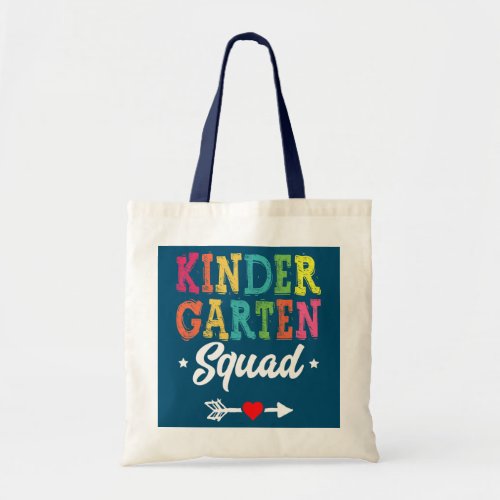 Kindergarten Squad Kinder Teacher Student Team Tote Bag