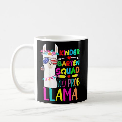 Kindergarten Squad No Prob Llama Teacher Back To S Coffee Mug