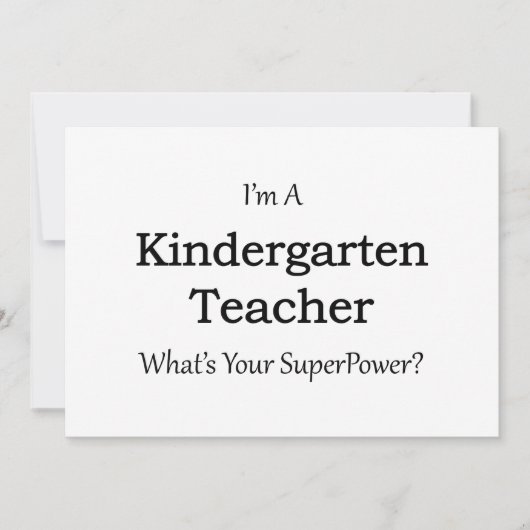 Kindergarten Teacher (Front)