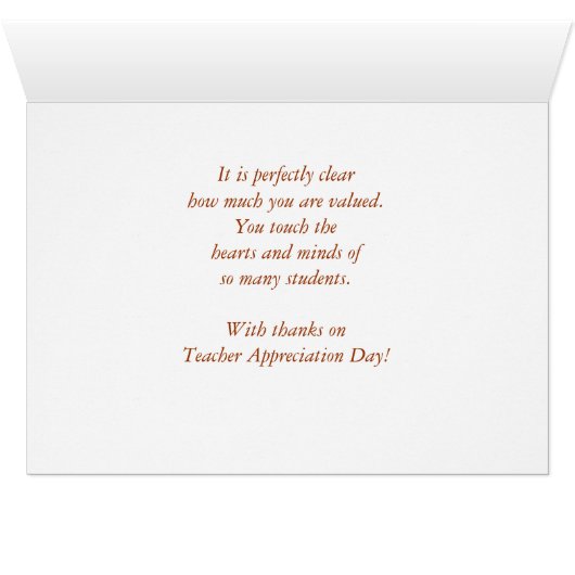 Kindergarten Teacher Appreciation Day Books+Apple (Inside Horizontal (Bottom))