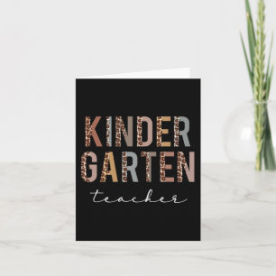Kindergarten Teacher Back To School Appreciation L Card