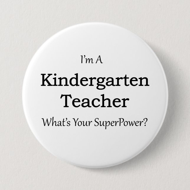Kindergarten Teacher Button (Front)