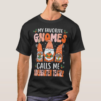 Kindergarten Teacher Christmas Gnomes Kindergarten T-Shirt