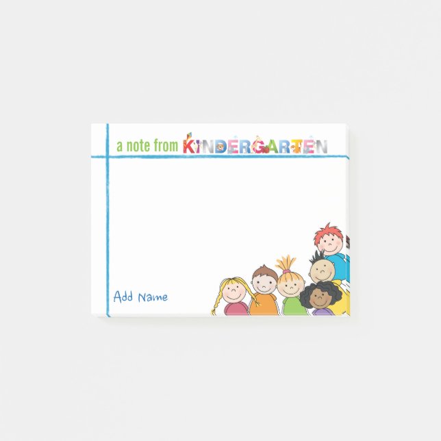 Kindergarten Teacher Custom Name Notes (Front)