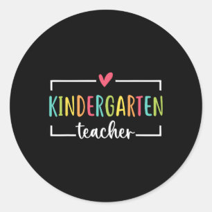 Kindergarten Teacher First Day of School Welcome B Classic Round Sticker