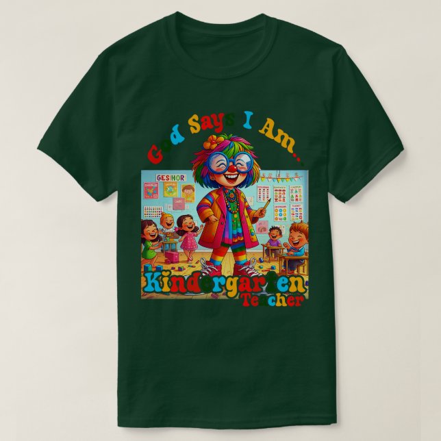 Kindergarten Teacher for Women Teacher Graphic Cas T-Shirt (Design Front)
