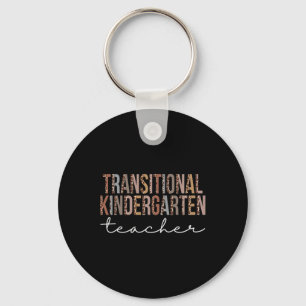 Kindergarten Teacher Leopard Appreciation Women Keychain