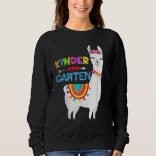 Kindergarten Teacher No Prob Llama First Day Girls Sweatshirt