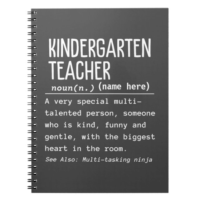 Kindergarten teacher notebook (Front)