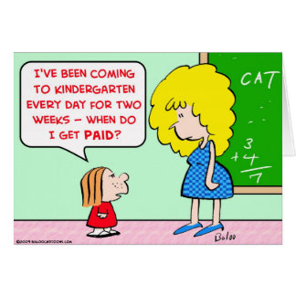 kindergarten teacher paid cards