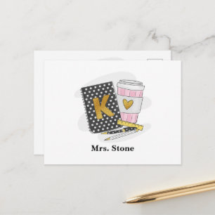 Kindergarten Teacher Personalized Classroom Postcard