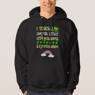 Kindergarten Teacher St Patricks Day Rainbow Lepre Hoodie