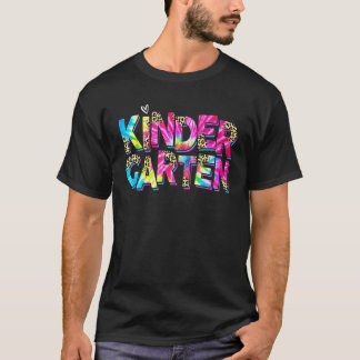Kindergarten Teacher Student Back To School Leopar T-Shirt